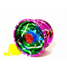 Yoyo Profissional Metal Azul com Vermelho de Rolamento ioio Pró - Yoyo