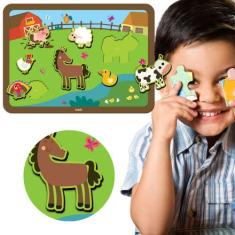 Quebra-Cabeça de Encaixe Fazendinha - Babebi