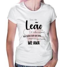 Baby Look Sou de Leão - Foca na Moda, Branco, GGG