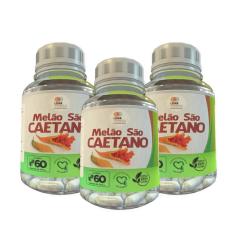 Melão São Caetano - 60 Cápsulas 500mg Kit Com 3 Potes