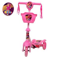 Patinete Infantil 3 Rodas Cestinha Musical Mundo de Kaboo - Toys 2U