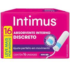 Absorvente Interno Discreto Intimus Mini 16 Unidades Leve Mais Por Men