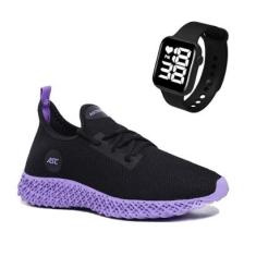 Combo Tênis Ortopédico Feminino + Relógio Quadrado – Conforto, Leveza e Modernidade para Academia-Feminino