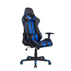 Cadeira Gamer Pelegrin em Couro PU Reclinável PEL-3013 Preta e Azul
