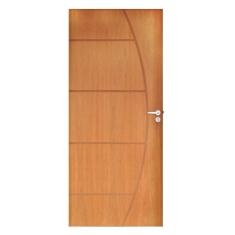 Folha Lisa Imbuia Belissima 6 Fech.Externa Alavanca e Dobradiça Cromada 82 x 2,10 Rodam Natural