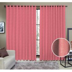 Cortina Tecido Rustico 4,00M x 2,40M Semi Blackout Vermelha - Ibitinga