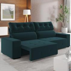 Sofá Retrátil e Reclinável 4 Lugares 230cm Veludo Salvador - Viero
