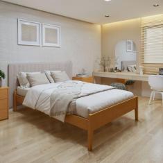 Cama Casal 148,5cm Turca Slim em Madeira Maciça - Josandro