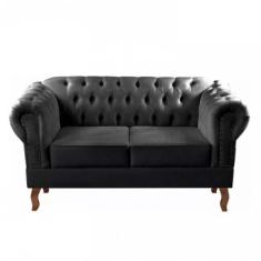 Sofá Dom Pedro 2 Lugares Chesterfield Namoradeira Captonê Bella Decor,