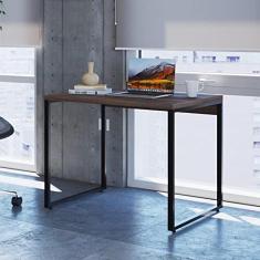 Escrivaninha Industrial Kuadra 90 cm - Nogal/preto