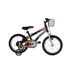 Bicicleta Aro 16 Baby Girl Violeta com Cestinha