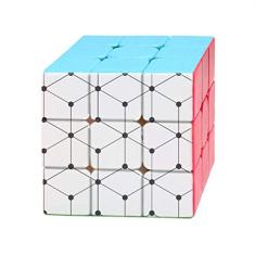 Quebra-cabeça Cubo Mágico 3 x 3 com estampa de arte em grãos de arte hexagonal