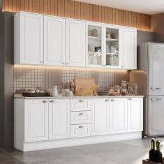 Cozinha Compacta Internacional 5 Peças com 3 Gavetas 100% Mdf Branco
