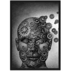 Quadro Decorativo Psicologia Profissão Cérebro Decorações Com Moldura 