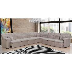 Sofá Magno 4.57x4.57m de Canto, Retrátil e Reclinável - Sofisticato, a