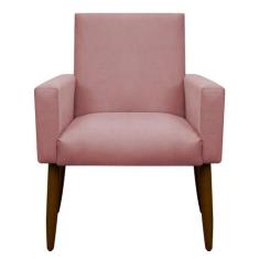 Poltrona Decorativa Nina Cadeira Escritório Recepção - DiMartins, Rosa