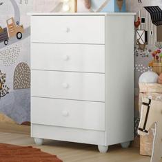 Cômoda de Bebê Soft Life 4 Gavetas Branco - Tigus, Branco