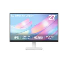Monitor LG 27" Ultrafine, UHD 4K, 60Hz, IPS, 5Ms, HDMI/DP, Branco - 27us500-W