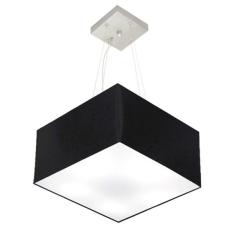 Lustre Pendente Quadrado Md-4005 C pula Em Tecido 21/35x35cm
