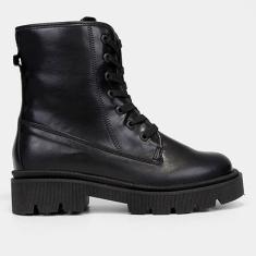 Bota Coturno Cano Curto Mooncity Tratorada Feminina-Feminino