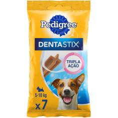 Petisco Pedigree Dentastix para Cães Adultos Porte Pequeno Sabor Carne - 7 Unidades