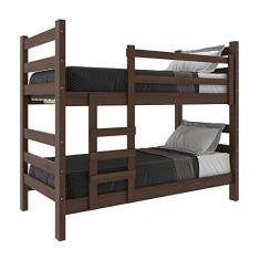 Beliche Madeira Maciça - vira 2 Camas - para Colchão 78/88 x 188cm Dubai Multimóveis Vcr4137 Imbuia