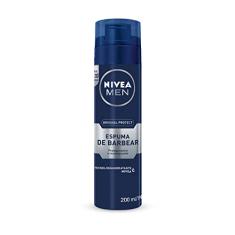 NIVEA MEN Espuma de Barbear Original Protect - Ativos hidratantes, previne o ressecamento e irritações, com Aloe Vera e Glicerina - 200ml