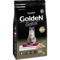Ração Seca PremieR Pet Golden Gatos Adultos Castrados Frango - 3 Kg
