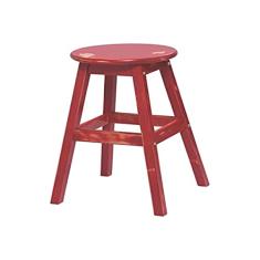 Banqueta de Madeira Tramontina Tamanho ALTO Modelo Rustico COR Vermelha 91413/172