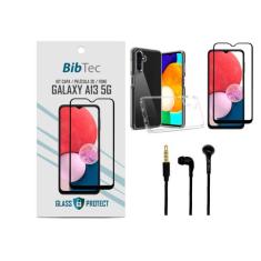 Kit Película 3D + Capa Transparente + Fone de Ouvido para Samsung Gala