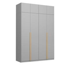 Guarda-roupa Modulado 4 Peças 8 Portas Jade Cabecasa Madeiramadeira Cinza Urbano