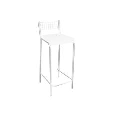 Banqueta Sala De Jantar Gênova 1B705Cr 1 Un Cromado/Courano Branco - Kappesberg