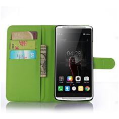 Capa carteira Lenovo VIBE X3, capa carteira flip de couro PU premium com compartimento para cartão, suporte e fecho magnético [capa interna à prova de choque de TPU] Compatível com Lenovo VIBE X3