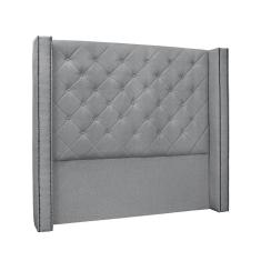 Cabeceira Cama Box King 195 Cm Vicenza Linho Cinza S04 - D`rossi