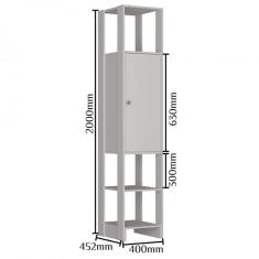 Estante 1 Porta 2 Prateleiras Yes Nova Mobile