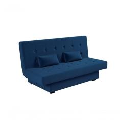 Sofá Cama Casal 3 Lugares Laila - Veludo Turkey Petroleo