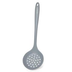 Escumadeira de Silicone Maciço Cinza 32cm