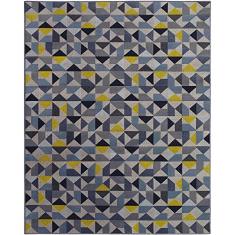 Tapete Sala School Caleidoscopio Azul 2,00x2,50 São Carlos