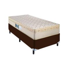 Cama Arezzo Solteiro Box Molas Ensacadas Marrom - Portobel