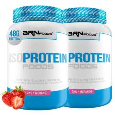 Kit 2x Iso Protein Foods 2kg - BRN FOODS,  Morango