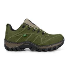 Tênis Adventure em Couro Nobuck Bell Boots Masculino 300, 43, Verde