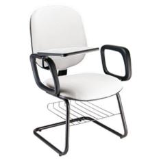 Cadeira Universitária Com Prancheta Para Escolas Linha Uno Branco