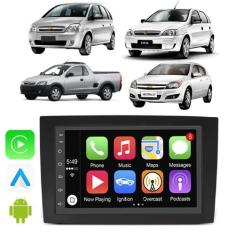 Kit Multimidia Android Vectra Meriva 2003-2010 7 Pol Carplay GPS Wifi 