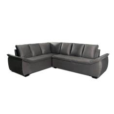 Sofá De Canto 6 Lugares Alphaville Siena Móveis Veludo Elefante Grafite