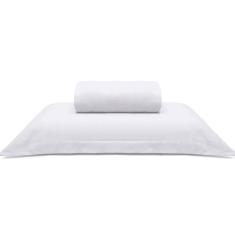 Jogo De Cama Buettner Solteiro Malha Liso 2 Peças Image Branco
