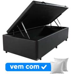 Cama Box Baú Solteiro 88x188x41cm Varias Cores + 1 Travesseiro FL - Co