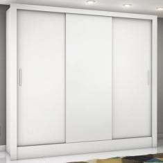 Guarda-Roupa Casal Santiago 3 Portas 3 Gavetas Branco - Pnr Móveis, Ca