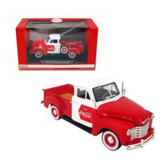 Miniatura Pick Up Antiga Coca Cola Chevy 1953 1/32 Metal, Vermelho