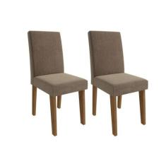 Cadeira Cimol Milena (2 Unidades)-Madeira Savana/Pluma