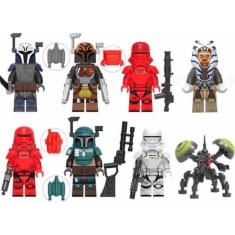 Bonecos Blocos Montar Mandalorian Sabre Negro Trooper Buzz